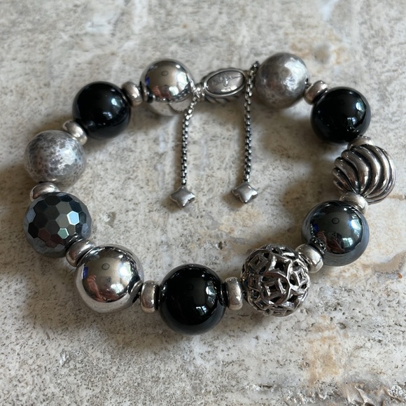 DAVID YURMAN ONYX & HEMATITE ELEMENTS BEAD BRACELET NWOT - Picture 4 of 4